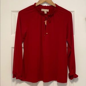 NWT Michael Kors Red Blouse